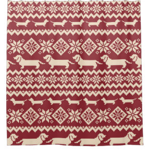 Rideaux De Douche Chien nordique : Motif d'illustrations excentrique