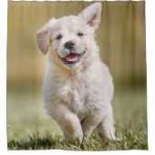 Rideaux De Douche Chien photo personnalisé avec chiot mignon (Devant)