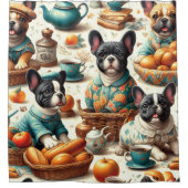 Rideaux De Douche Chien-taureau vintage (Devant)