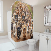 Rideaux De Douche Chiens (En situation)