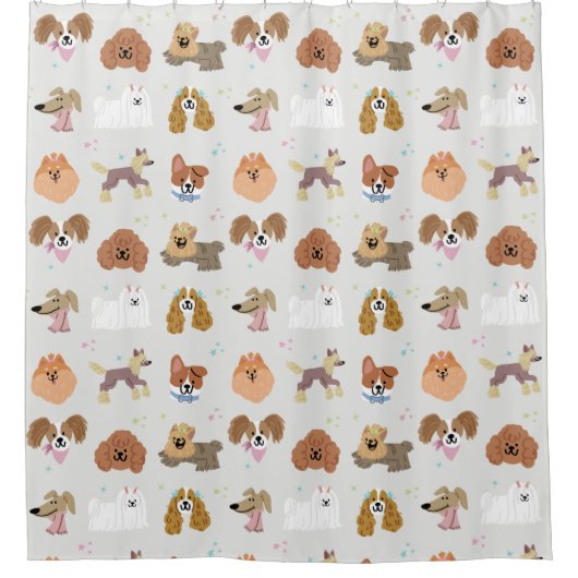 Rideaux De Douche Chiens Animaux (Devant)