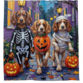 Rideaux De Douche Chiens Cocker Spaniel faisant Trick-or-Treating po (Devant)