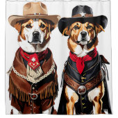 Rideaux De Douche Chiens de cowboy (Devant)