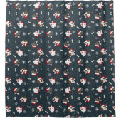 Rideaux De Douche Chiens de père Noël (Devant)