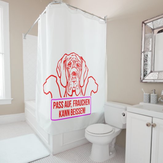 Rideaux De Douche Chiens drôles de Grande Danse déclaration (En situation)