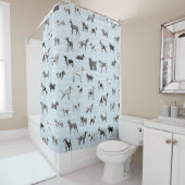 Rideaux De Douche Chiens Vintages (En situation)