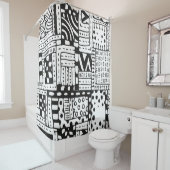 Rideaux De Douche Chiffres inspirés d'abrégé sur Indien (En situation)