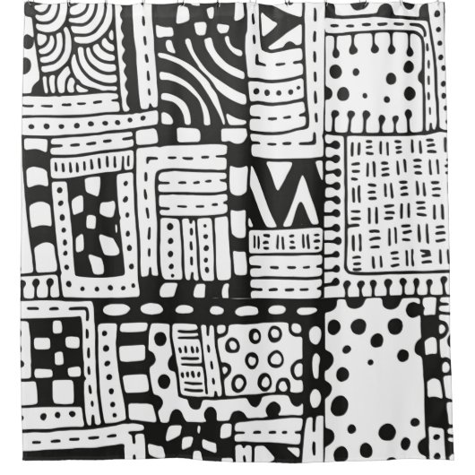 Rideaux De Douche Chiffres inspirés d'abrégé sur Indien (Devant)