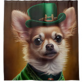 Rideaux De Douche Chihuahua Chien en robe de la Saint Patrick (Devant)