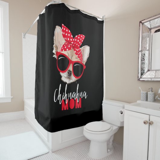 Rideaux De Douche Chihuahua Dog Maman (En situation)