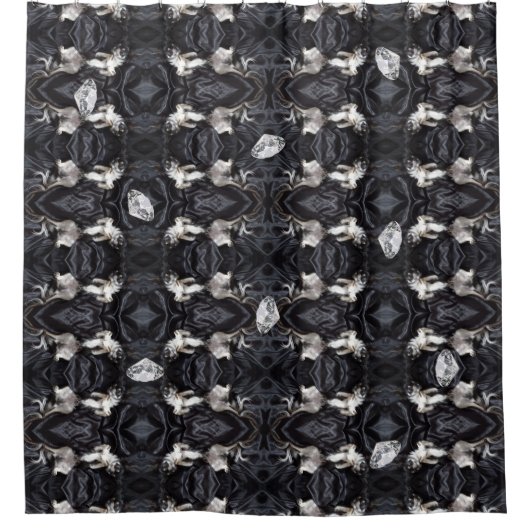 Rideaux De Douche Chihuahua et diamants (Devant)