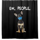 Rideaux De Douche Chihuahua Ew noir. Des gens au visage masqué (Devant)