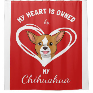 Rideaux De Douche Chihuahua Heart_Amoureux des chiens