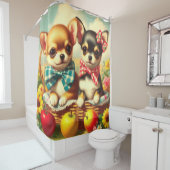 Rideaux De Douche Chihuahua Puppies (En situation)