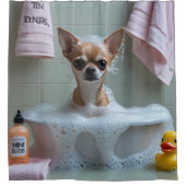 Rideaux De Douche Chihuahua Sloppy Sleepy Cute Funny (Devant)