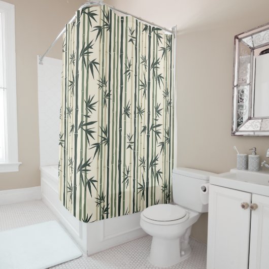 Rideaux De Douche Chikurin Zen (Forêt de bambou) (En situation)