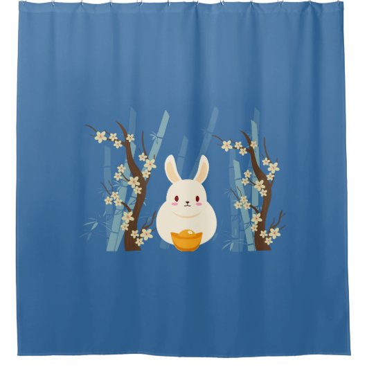 Rideaux De Douche chinesse de lapin (Devant)