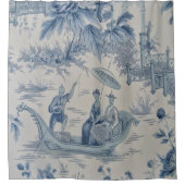 Rideaux De Douche Chinoiserie bleue et blanche (Devant)