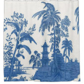 Rideaux De Douche Chinoiserie bleue et blanche (Devant)
