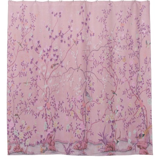 Rideaux De Douche Chinoiserie rose (Devant)