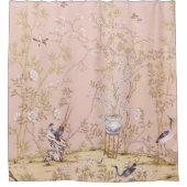 Rideaux De Douche Chinoiserie rose (Devant)