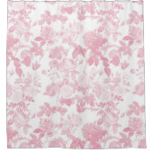 Rideaux De Douche Chinoiserie Rose rose blanche (Devant)