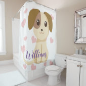 Rideaux De Douche Chiot doux (En situation)