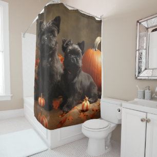 Rideaux De Douche Chiots Bouledogue Français Délice d'Automne Citrou