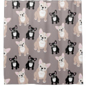 Rideaux De Douche Chiots mignons de bouledogue français (Devant)