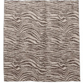 Rideaux De Douche Chocolat Brown crème Blush Zebra Parties scintilla (Devant)