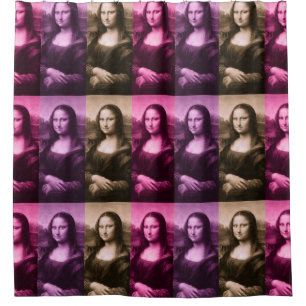 Rideaux De Douche Chocolat rose violet Mona Lisa