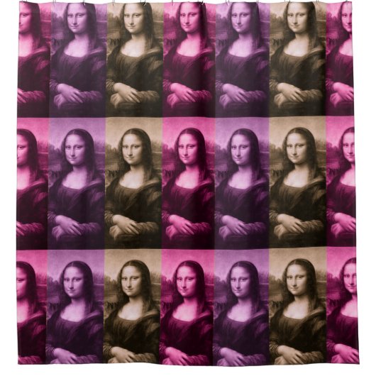Rideaux De Douche Chocolat rose violet Mona Lisa (Devant)