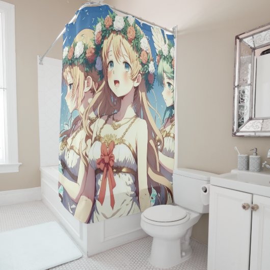 Rideaux De Douche Choeur d'anime (En situation)