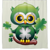 Rideaux De Douche Chouette Bébé Mignon St Patrick Dessin Animé (Devant)