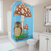 Rideaux De Douche Chouette de douche de printemps (En situation)