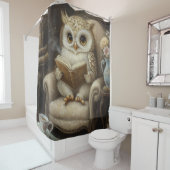 Rideaux De Douche Chouette de lecture fantaisiste (En situation)