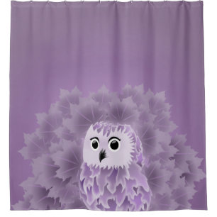Rideaux De Douche Chouette mignonne pourpre