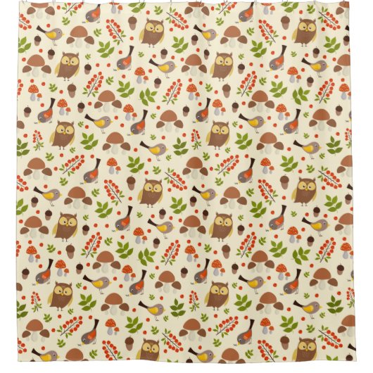 Rideaux De Douche Chouettes mignonnes (Devant)