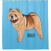 Rideaux De Douche Chow Chow dog cartoon (Devant)