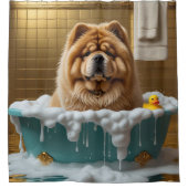 Rideaux De Douche Chow Chow Sloppy Sleepy mignonne drôle (Devant)