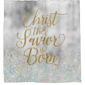 Rideaux De Douche Christ le Sauveur est né Noël (Devant)