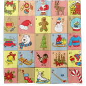 Rideaux De Douche Christmas Advent : Collection d'éléments Doodle (Devant)