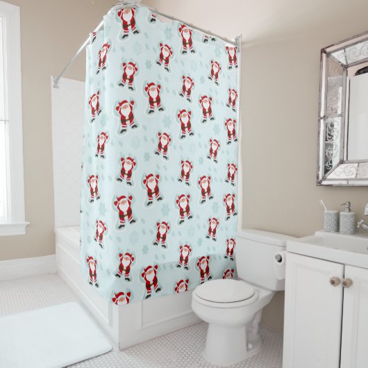 Rideaux De Douche Christmas Elements Santa Claus (En situation)