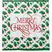 Rideaux De Douche Christmas Holly (Devant)