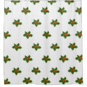 Rideaux De Douche Christmas Holly Motif (Devant)