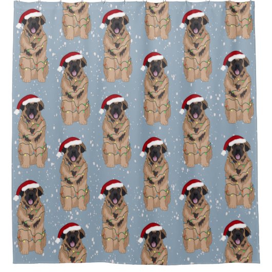 Rideaux De Douche Christmas Leonberger (Devant)