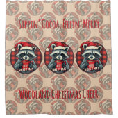 Rideaux De Douche Christmas Raccoon Cocoa Cheer (Devant)