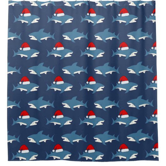 Rideaux De Douche Christmas Shark (Devant)