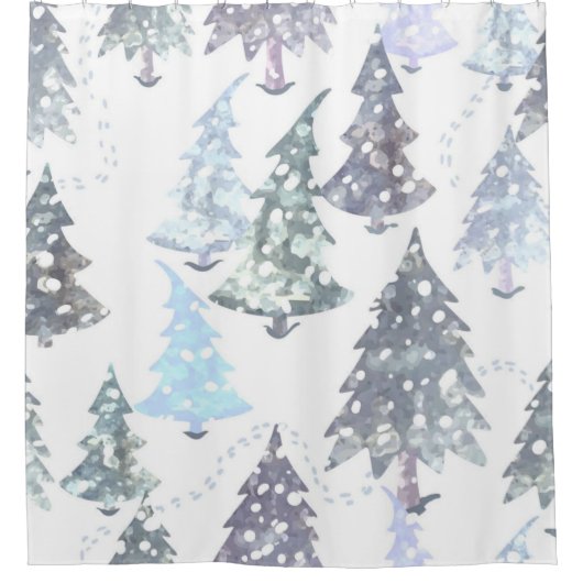Rideaux De Douche Christmas tree pattern (Devant)