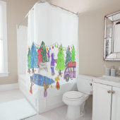 Rideaux De Douche Christmas Trees for Sale (En situation)